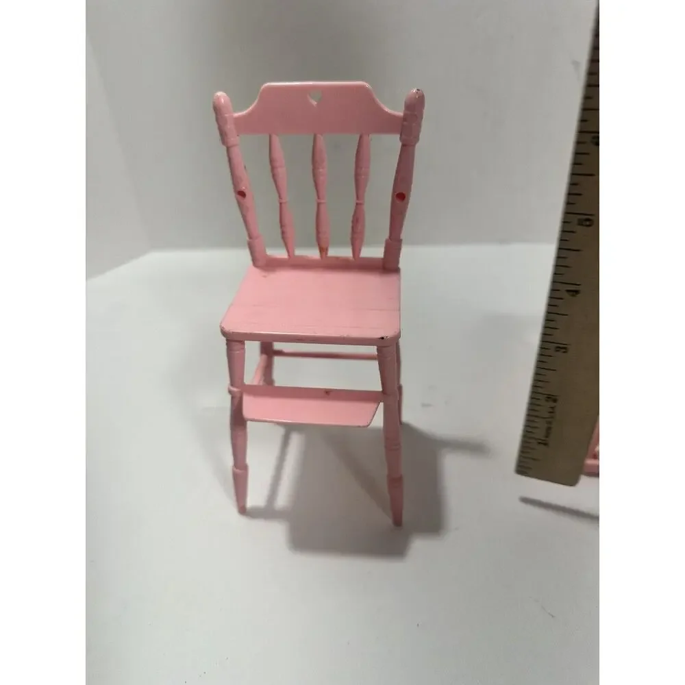 VTG 1988 Galoob Bouncin Baby Doll Pink Plastic Walker‎ w/ wheels + Chair